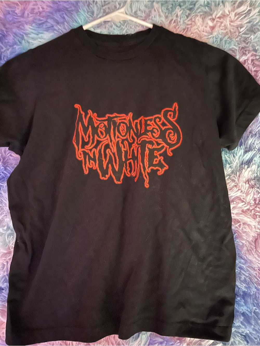 Black "Motionless In White" Graphic Tee - Red Logo